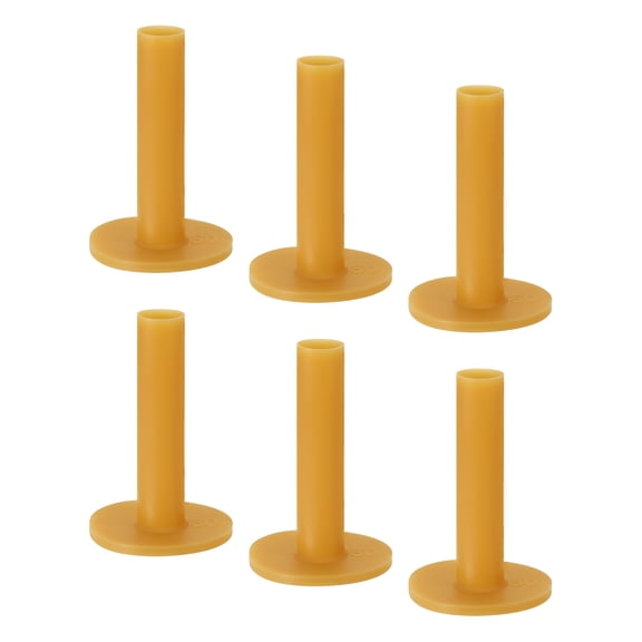 Uxcell 3.1 Inch Rubber Golf Tee, 6 Pack Tall Training Driving Range Tee Stable Ball Holder, Yellow