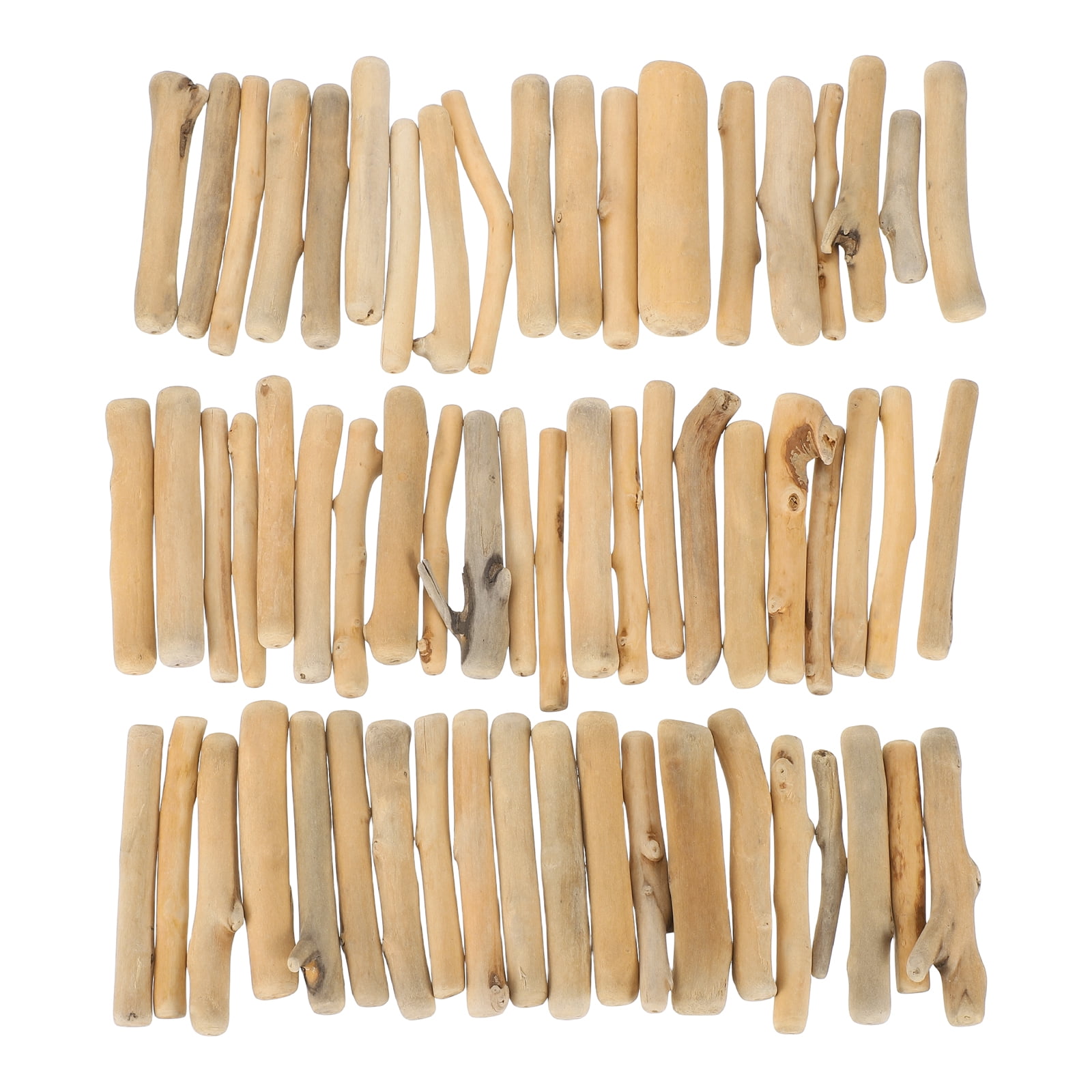 Uxcell 3.1" Natural Driftwood Pieces,  0.3" to 0.5" Dia Driftwood Twigs for Crafts Drift Wood Sticks for DIY Crafts Photo Props Wall Decor, Wood Color