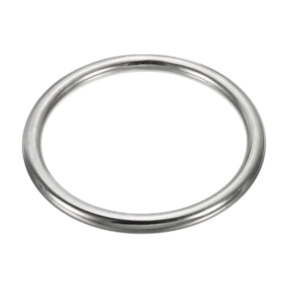 Uxcell 3.1" Seamless Metal O Rings, 304 Stainless Steel O-Ring Solid Round Rings for Macrame, DIY Craft,8x80mm