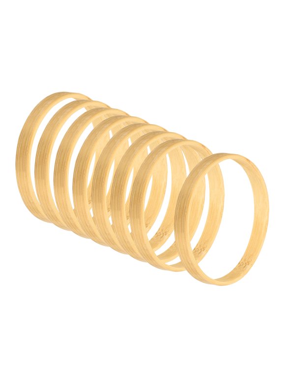 3.1" Wooden Bamboo Floral Hoop Rings for DIY Crafts Wedding Wreath 8Pack