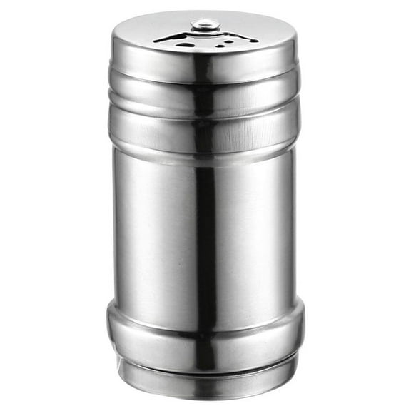 Uxcell 3.11''x1.33'' Dredge Shaker Seasoning Cans with Rotating Cover Stainless Steel Silver Tone