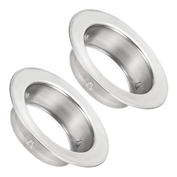 Uxcell 3.15 Inch Pipe Collar, 2pcs Round Wall Flange Straight Pipe Flange, Silver