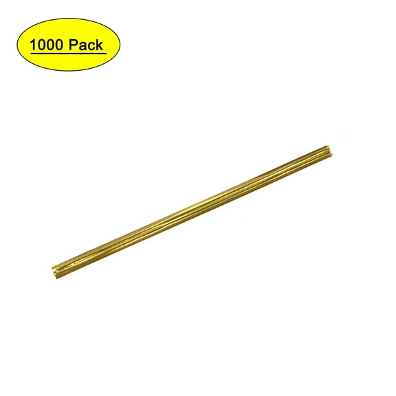 Uxcell 3.15 Inches Plastic Coated Iron Twist Ties Golden 1000Pack