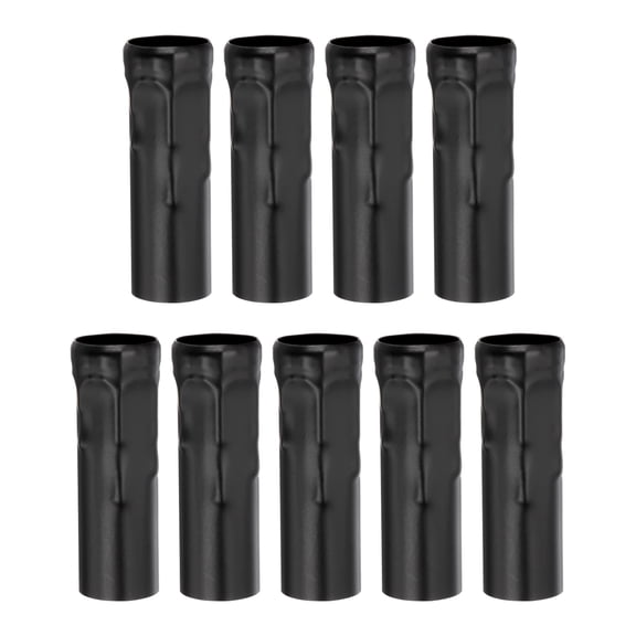 Uxcell 3.15" Tall Candle Covers Sleeves, 9 Pcs Metal E14 Chandelier Socket Sleeves with Dripping Candelabra Base Accessories Bulb Light Base Holder for Lighting Lamps DIY, Black