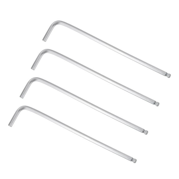 Uxcell 3/16" Ball End Hex Wrench, L Shaped Long Arm CR-V Repairing Tool, SAE 4 Pack