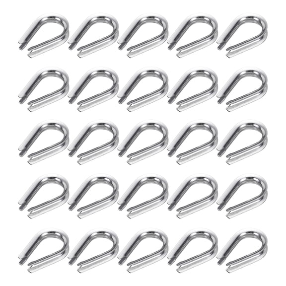 Uxcell Stainless Steel Thimble, 304 Stainless Steel Wire Rope Cable Thimbles Rigging Marine Grade 3/16" M4