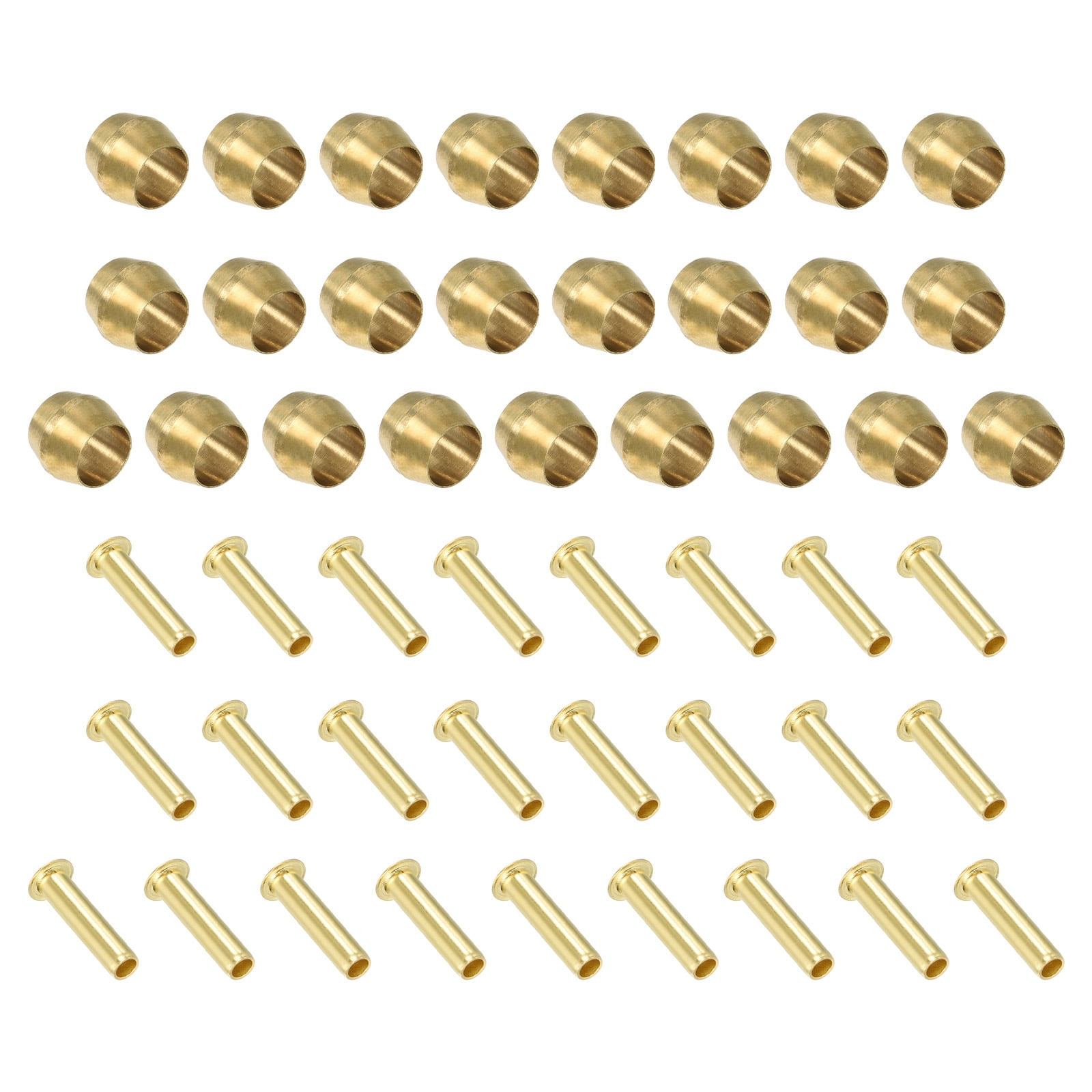 QCDENG 12PCS 3/16" Tube OD X 3/16" Tube OD Connector, Brass Compression Pipe Straight Union Connector, Compression Tube Fitting