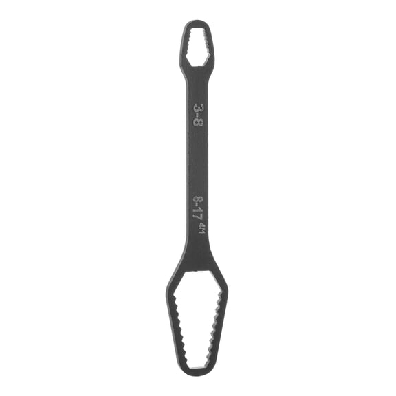 Uxcell 3-17mm Double-ended Adjustable Torx Wrench 0.14" Thick 5.9" Length, Black