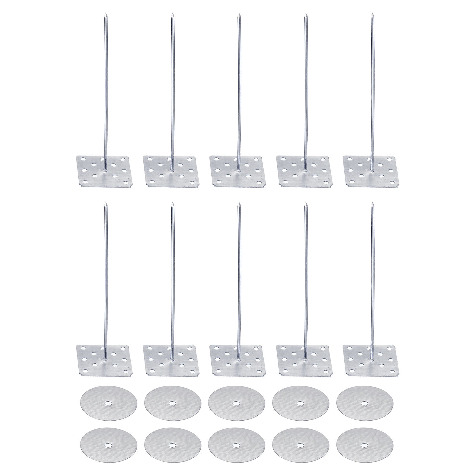 Uxcell 3.2" Perforated Insulation Pins with Washers Insulating Nails