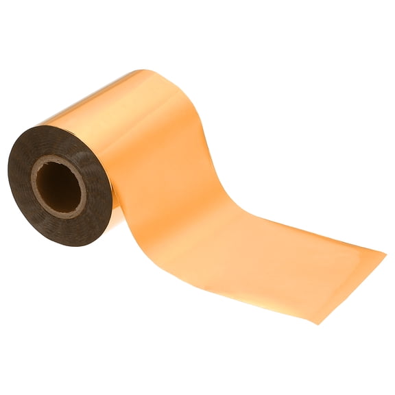 Uxcell 3.2" x 400Ft Hot Stamping Foil Paper, Heat Transfer Hot Stamping Foil Paper Roll for Leather Bronzing Machine PU Heat Transfer Anodized Gilded Paper DIY Decoration, Light Matte Gold