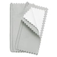 thumbnail image 1 of Uxcell 3.2"x3.2" Jewelry Cleaning Cloth, 2 Pack Double-Sided Fleece Polishing Cloth for Gold, Silver and Jewelry, Light Gray, 1 of 6