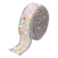 thumbnail image 1 of Uxcell 3.28FTx0.8" Hotfix Crystal Beaded Rhinestone for Clothes Bag Shoes White Gems,Silver Chain, 1 of 5