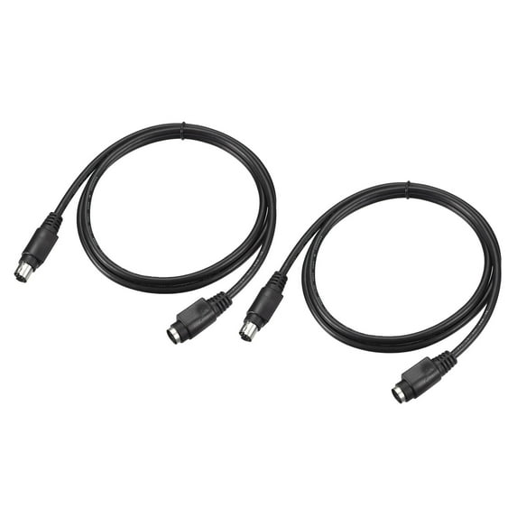 Uxcell 3.28ft 3Pin 18AWG Connector Extension Cable Wire Plastic Black 2Pcs