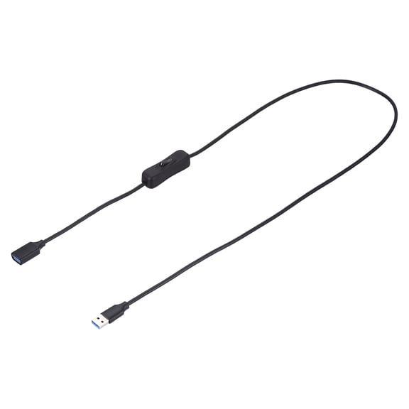 Uxcell 3.2ft USB 3.0 Extension Cable with Switch USB A Male to Female On/Off Switch Cable Support Both Data and Power for LED Lamp Printer Laptops PC Keyboard, Black