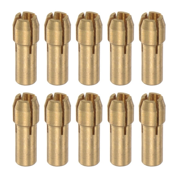 Uxcell 3.2mm Brass Drill Chucks Collet Bit Sets for Rotary Tools, 4.8mm Shank 10 Pack