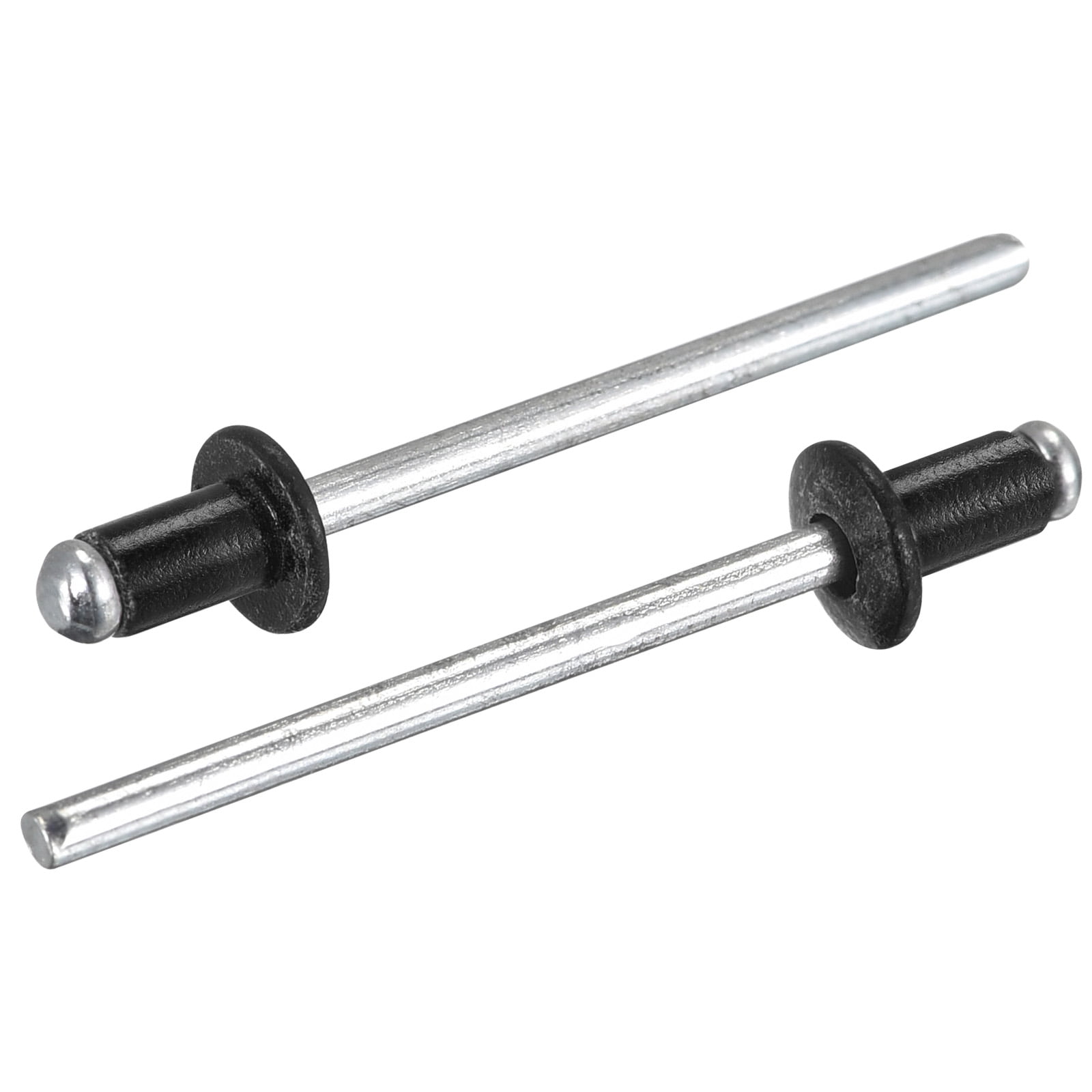 Open Eye Rivets Uxcell 3.2mm x 5mm 28mm Mandrel Aluminum Open End Flat Round Head Blind ...