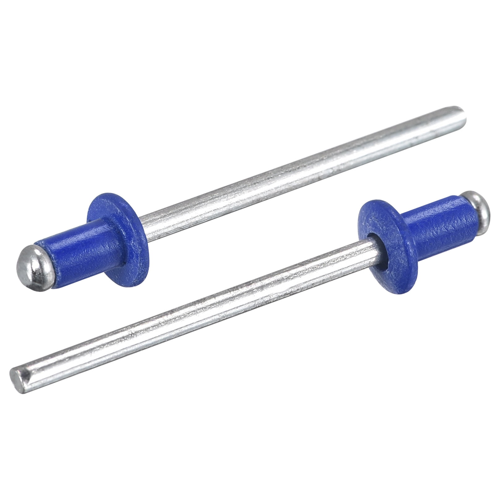 100 Rivets Semi-tubulaires Aluminium à Tête Plate 6x16mm - Finition Argent - Neufs - Marque Uxcell