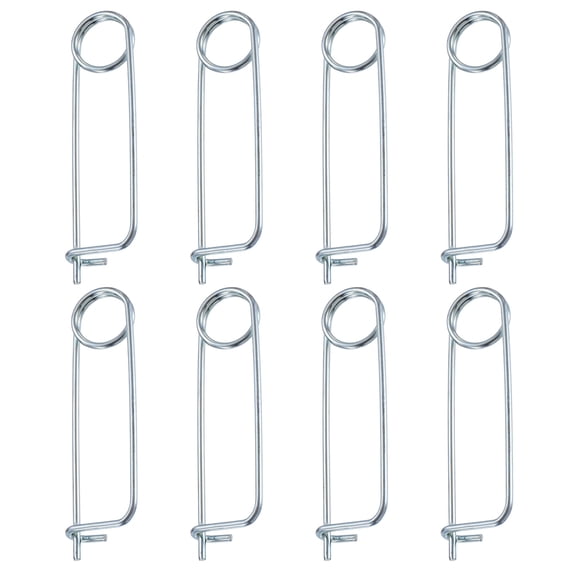 Uxcell 0.13"x3.15" Brooch Shape Cotter Safety Pin Spring Pin Fastener 8Pcs Steel Quick Lock for Farm Garden Lawn Hook Hitch