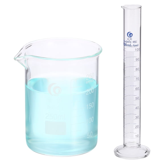 Uxcell 3.3 Borosilicate Glass 500ml Measuring Cup Measuring Beaker with Watch Glass, Clear
