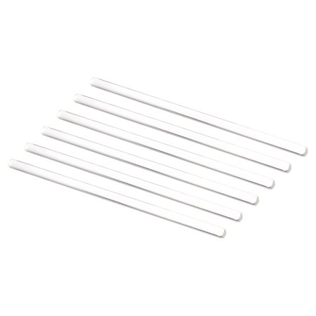 Uxcell 3.3 Borosilicate Glass Stick 11.81" Length 12mm Dia Stir Rod Round for Lab Kitchen Science 6Pcs