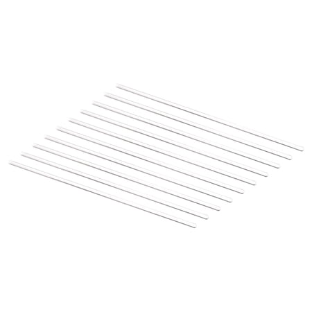 Uxcell 3.3 Borosilicate Glass Stick 11.81" Length 6mm Dia Stir Rod Round for Lab Kitchen Science 10Pcs