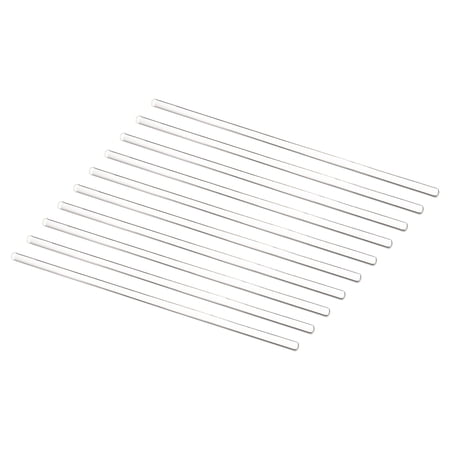 Uxcell 3.3 Borosilicate Glass Stick 11.81" Length 8mm Dia Stir Rod Round for Lab Kitchen Science 10Pcs
