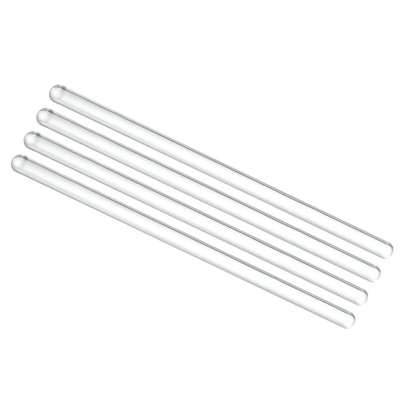 Uxcell 3.3 Borosilicate Glass Stick 5.9" Length 6mm Dia Stir Rod Mixing Tools 4Pcs