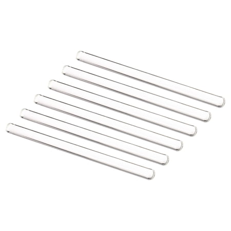 Uxcell 3.3 Borosilicate Glass Stick 5.91" Length 10mm Dia Stir Rod Round for Lab Kitchen Science 6Pcs