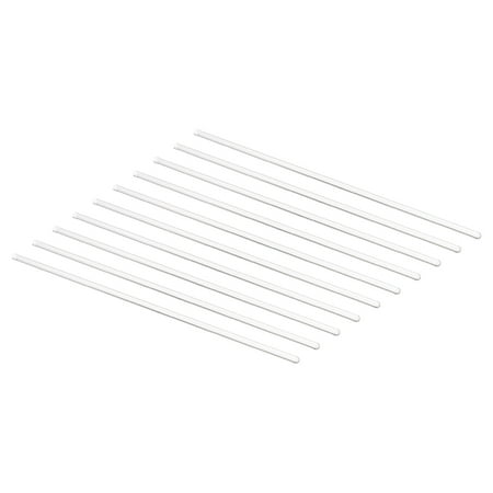 Uxcell 3.3 Borosilicate Glass Stick 7.87" Length 4mm Dia Stir Rod Round for Lab Kitchen Science 10Pcs