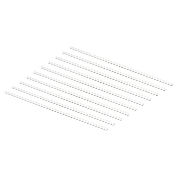 Uxcell 3.3 Borosilicate Glass Stick 7.87" Length 4mm Dia Stir Rod Round for Lab Kitchen Science 10Pcs