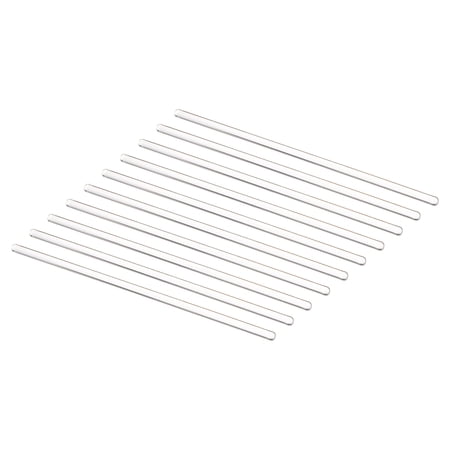 Uxcell 3.3 Borosilicate Glass Stick 7.87" Length 6mm Dia Stir Rod Round for Lab Kitchen Science 10Pcs