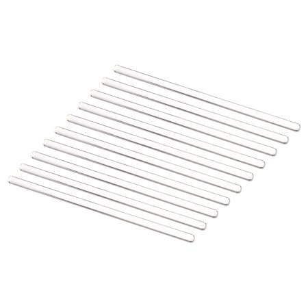 Uxcell 3.3 Borosilicate Glass Stick 7.87" Length 8mm Dia Stir Rod Round for Lab Kitchen Science 10Pcs