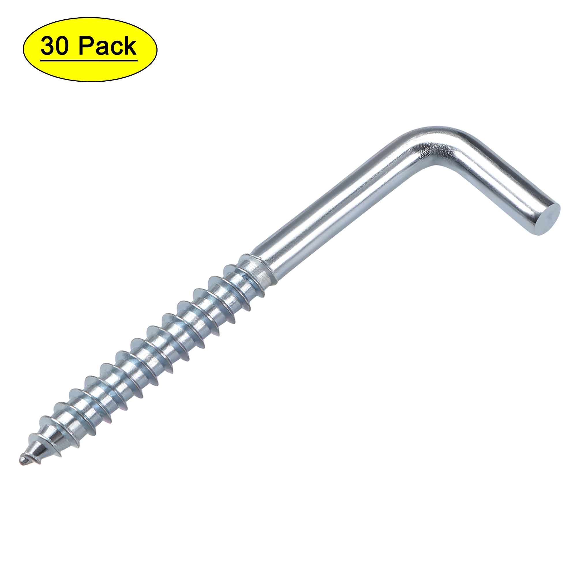 Uxcell 3.3" Ceiling Hooks Cup Hook Fine Carbon Steel Screw-in Hanger 30Pack