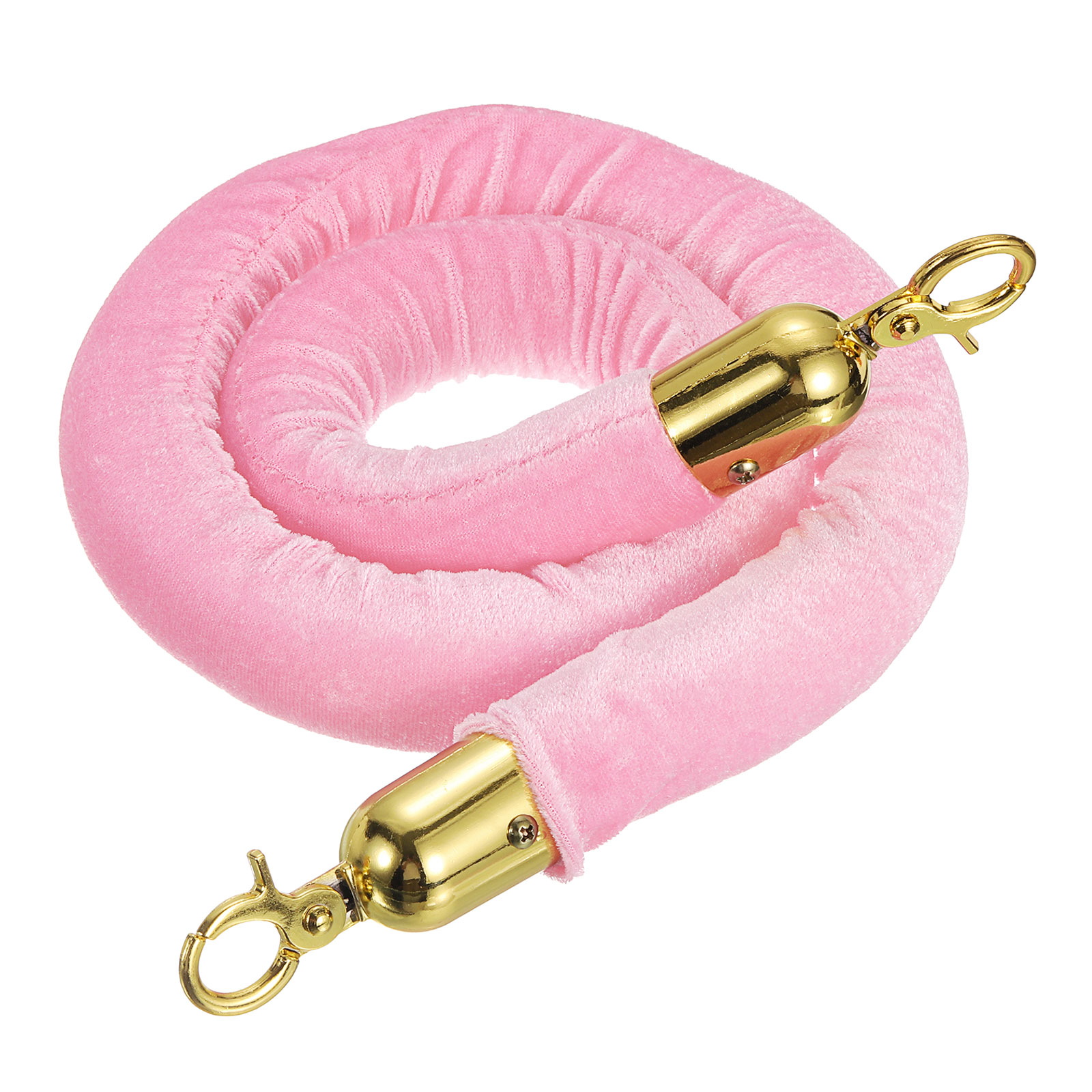 Uxcell 3.3 Feet Pink Velvet Stanchion Rope Crowd Control Barrier Rope ...