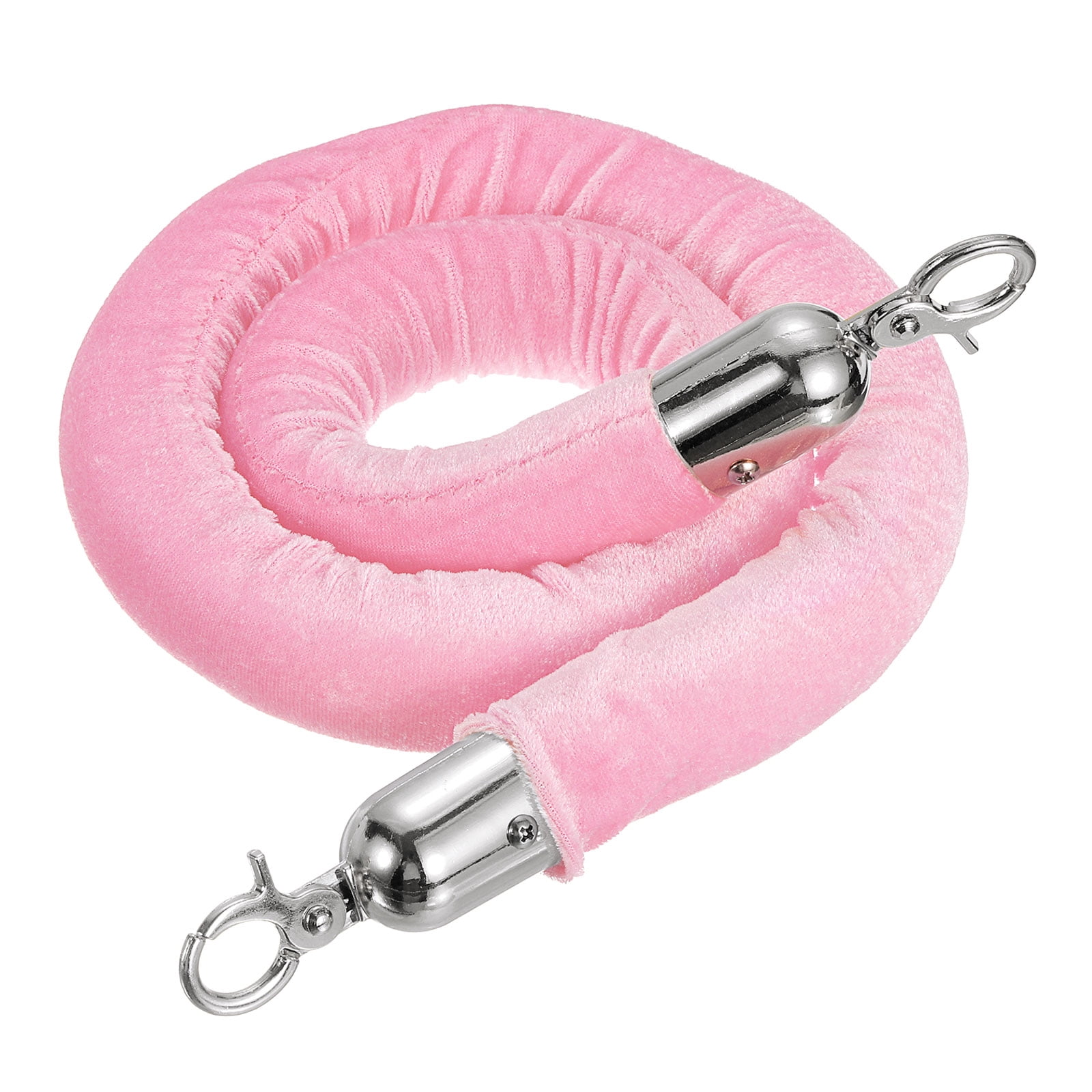 Uxcell 3.3 Feet Pink Velvet Stanchion Rope Crowd Control Barrier Rope ...