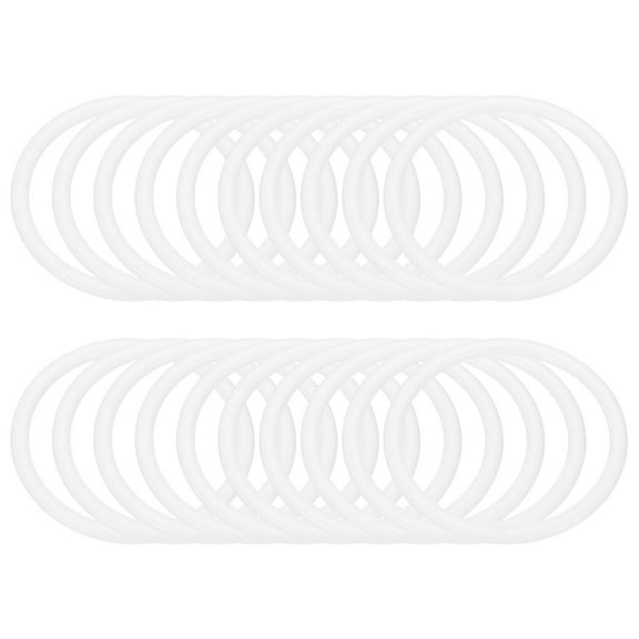 Uxcell 3.3 Inch Dream Catcher Rings, 20 Pcs Plastic Macrame Wreath Floral Round Ring Hoop, White