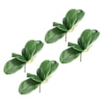 thumbnail image 1 of Uxcell 3.3 inch Faux Orchid Leaves Real Touch 5 Petals Artificial Phalaenopsis Leaf Green Plant Stem 4 Pack Green, 1 of 7