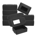 thumbnail image 1 of Uxcell 3.3"x2.4"x1.2" Paper Soap Box with Window, 20 Pack Soap Boxes Rectangle Presents Packaging Boxes, Black, 1 of 6