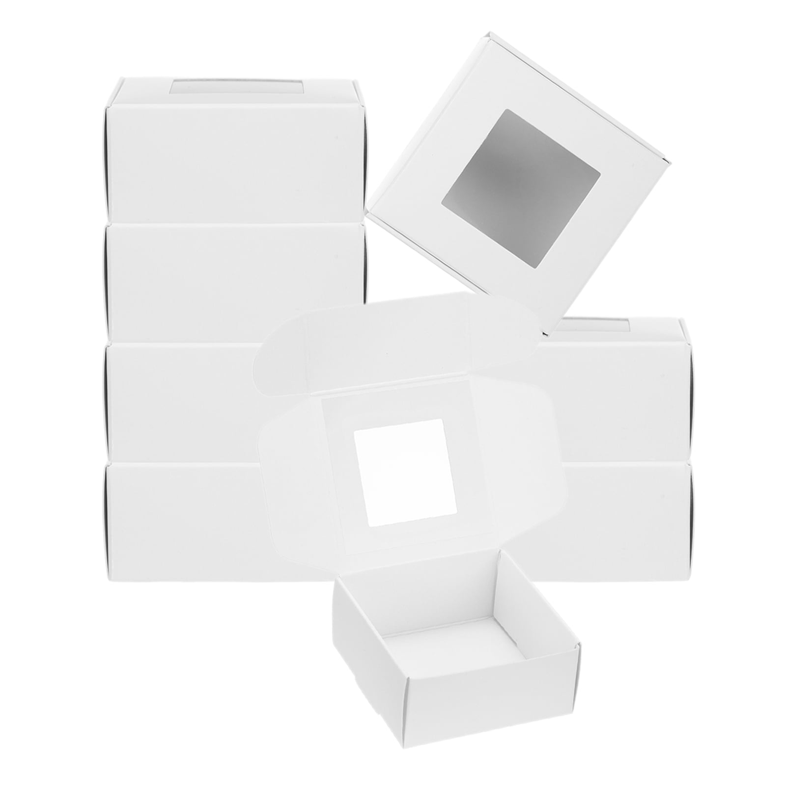 Uxcell 3.3"x3.3"x1.4" Paper Soap Box with Window, 20 Pack Soap Boxes ...