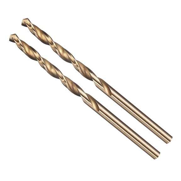 Uxcell 3/32"" Drill Bit Straight Shank 4241 HSS Gold Finish, 2pcs