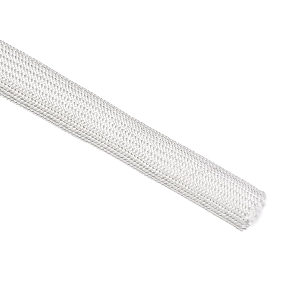 Uxcell 3.3Ft-14mm High TEMP Fiberglass Sleeve Insulation Cable Protectors White