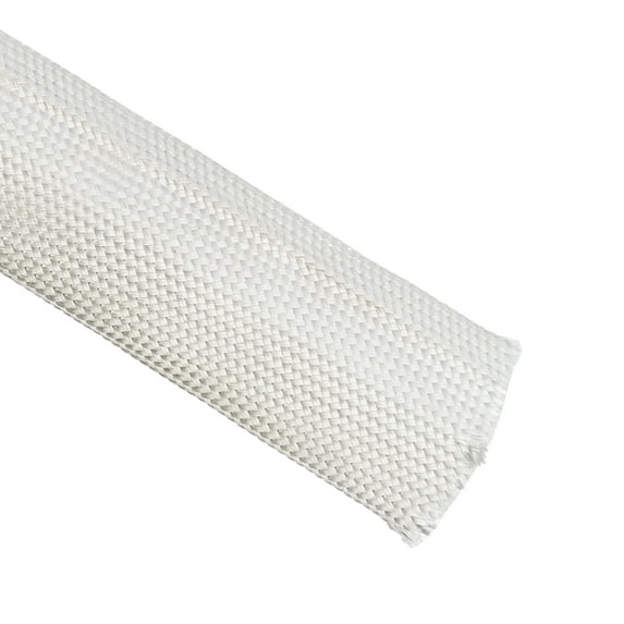 Uxcell 3.3Ft-25mm High TEMP Fiberglass Sleeve Insulation Cable Protectors White