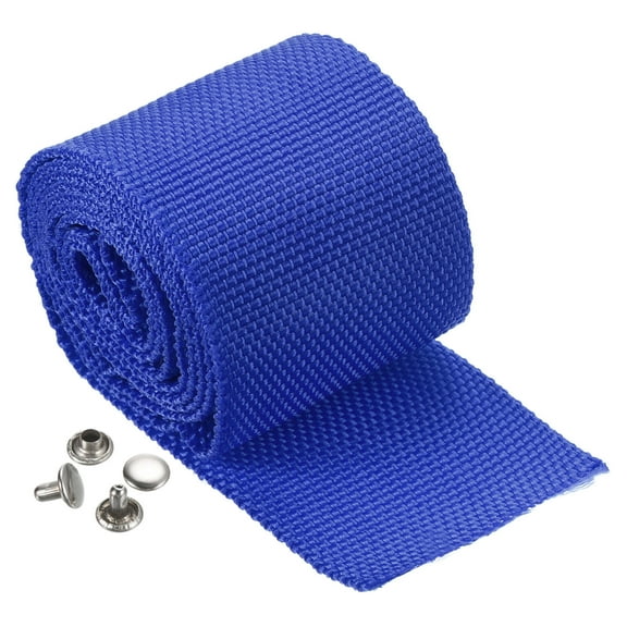 Uxcell 3.3Ft Polyester Rope Protector Sleeve 45mm Width Cable Lines Protective Cover, Blue