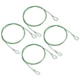 thumbnail image 1 of Uxcell 3.3Ft Safety Cable Lock Steel Stage Lighting Security Wire Rope, Green 4 Pack, 1 of 6