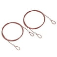 thumbnail image 1 of Uxcell 3.3Ft Safety Cable Lock Steel Stage Lighting Security Wire Rope, Red 2 Pack, 1 of 6