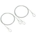 thumbnail image 1 of Uxcell 3.3Ft Safety Cable Lock Steel Stage Lighting Security Wire Rope, Silver 2 Pack, 1 of 6