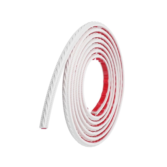 Uxcell 3.3Ft x 0.47" Peel and Stick Molding Trim for Walls, Flexible Mirror Molding Trim Self-Adhesive Wall Paneling Strip Wallpaper Border for DIY Floor Wall Baseboard, White/Gold