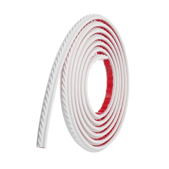 Uxcell 3.3Ft x 0.59" Peel and Stick Molding Trim for Walls, Flexible Mirror Molding Trim Self-Adhesive Wall Paneling Strip Wallpaper Border for DIY Floor Wall Baseboard, White