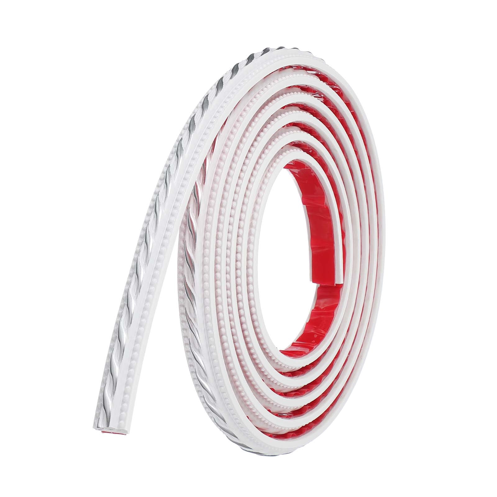Uxcell 3.3Ft x 0.79" Peel and Stick Molding Trim for Walls, Flexible ...