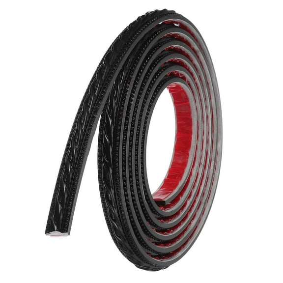 Uxcell 3.3Ft x 0.79" Peel and Stick Molding Trim for Walls, Flexible Mirror Molding Trim Self-Adhesive Wall Paneling Strip Wallpaper Border for DIY Floor Wall Baseboard, Black